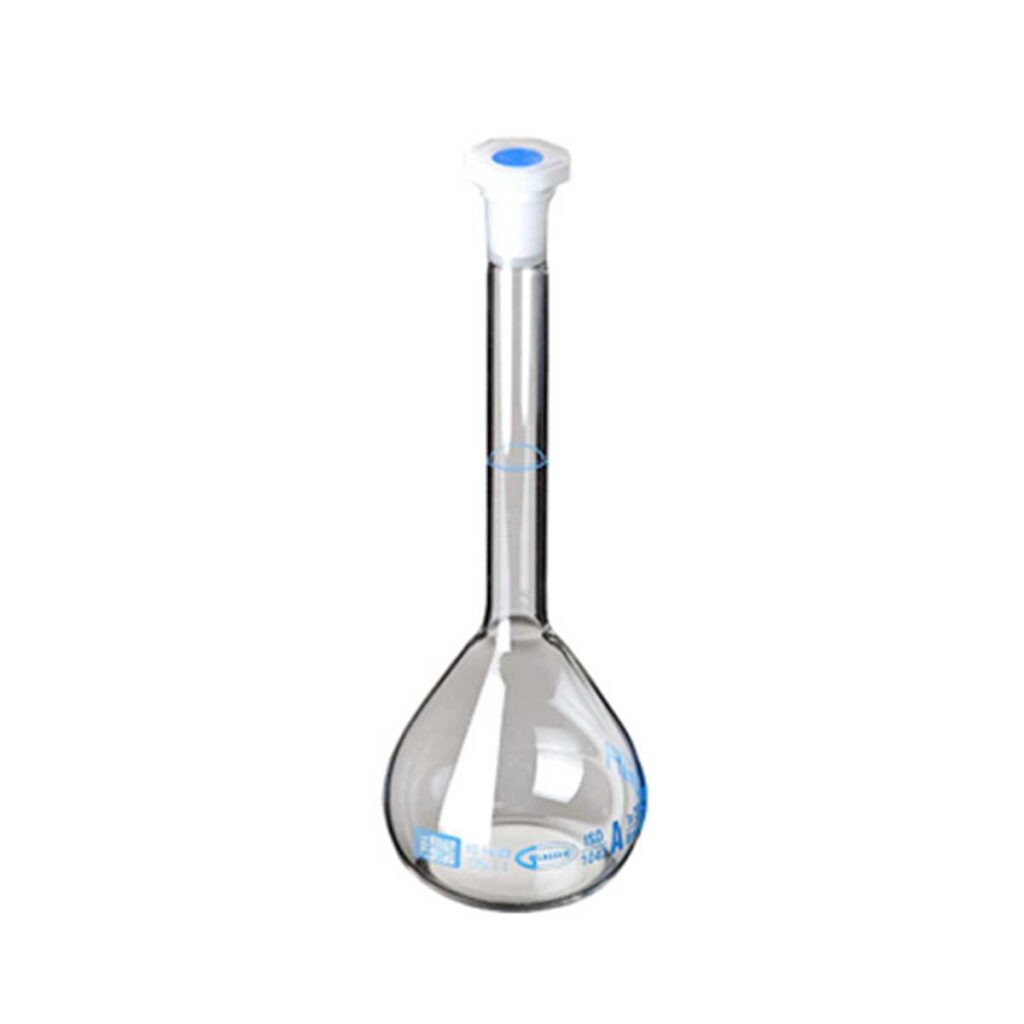 a glass bottle with a stopper