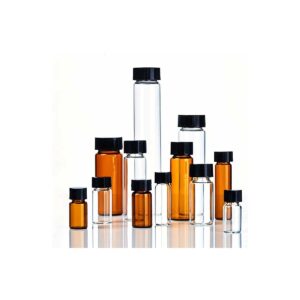 Vial de vidrio tapa rosca para almacenamiento