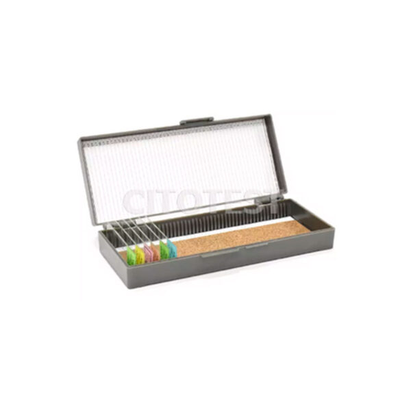 Cajas plásticas para almacenar 50 portaobjetos
