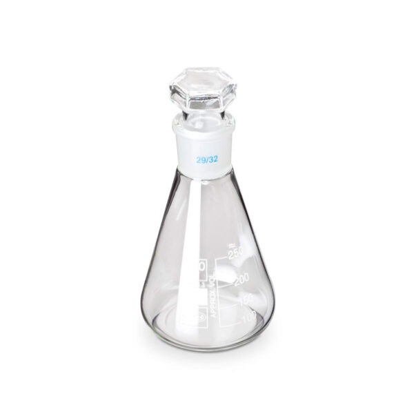 Matraz Erlenmeyer con Tapón de Vidrio - QualityQuim