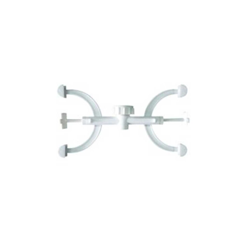 Pinza plástica doble para bureta