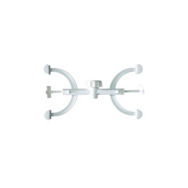 Pinza plástica doble para bureta
